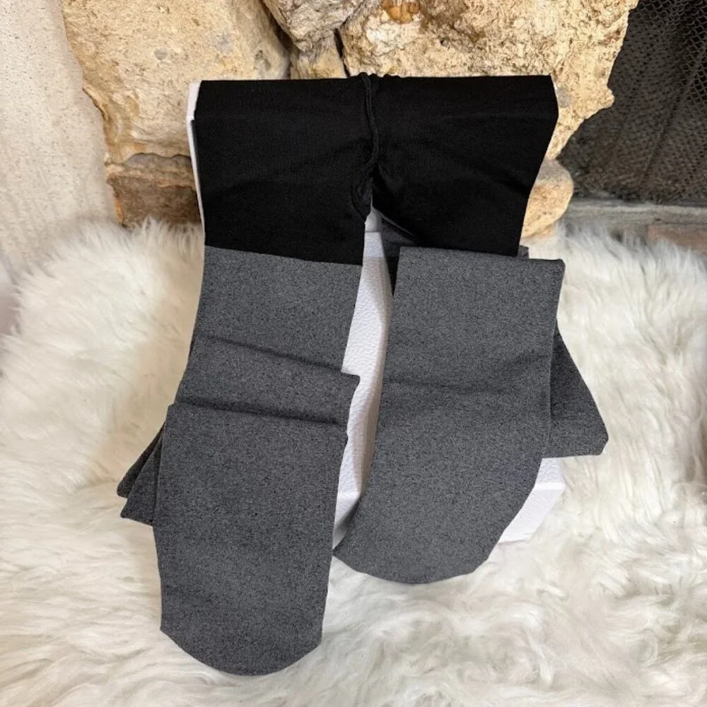 Soft Stretch Women’s Black And Gray Tights Size M/L